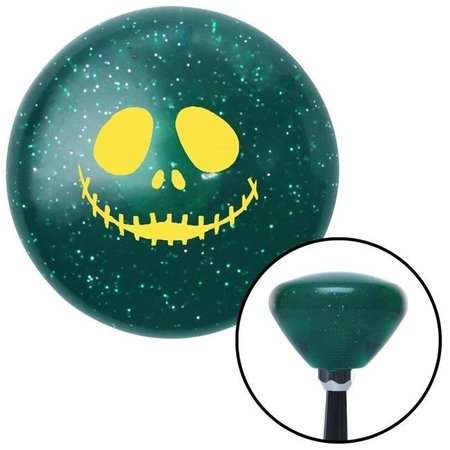 NEWALTHLETE Yellow Jack Zippered Mouth Green Retro Metal Flake Shift Knob with M16 x 1.5 Insert Brody NE1357636